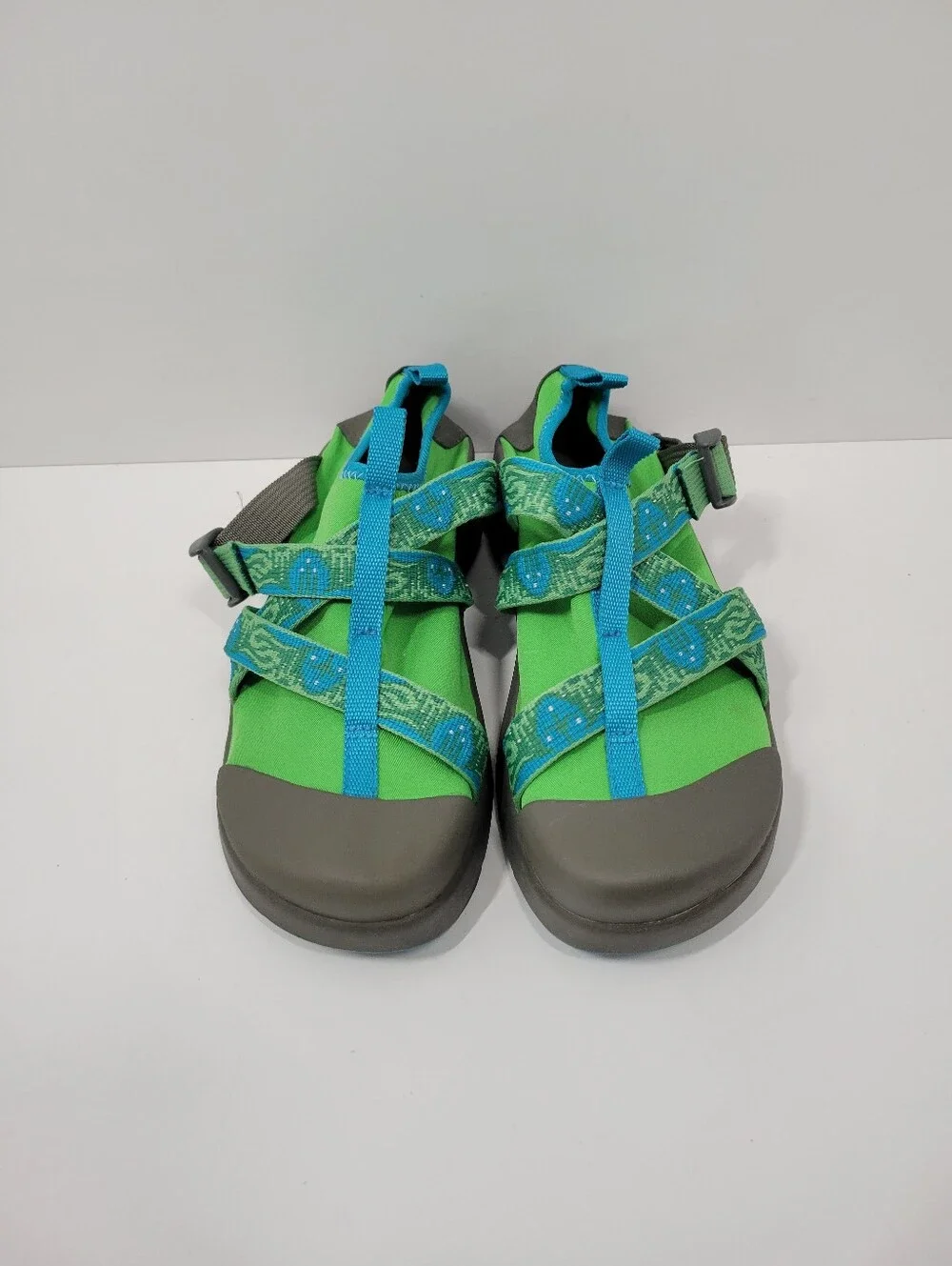 Chaco Vitim EcoTread Green Blue Sandal Water Shoes Youth Kids Junior Size 6